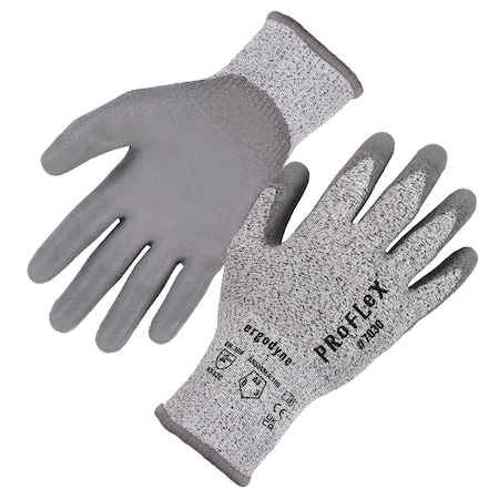 Ergodyne ANSI A3 PU Coated CR Gloves, Gray, Size XXL, PR 7030